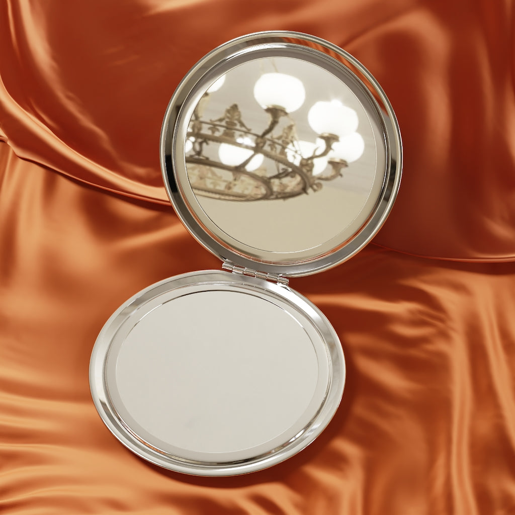 Brown Compact Travel Mirror