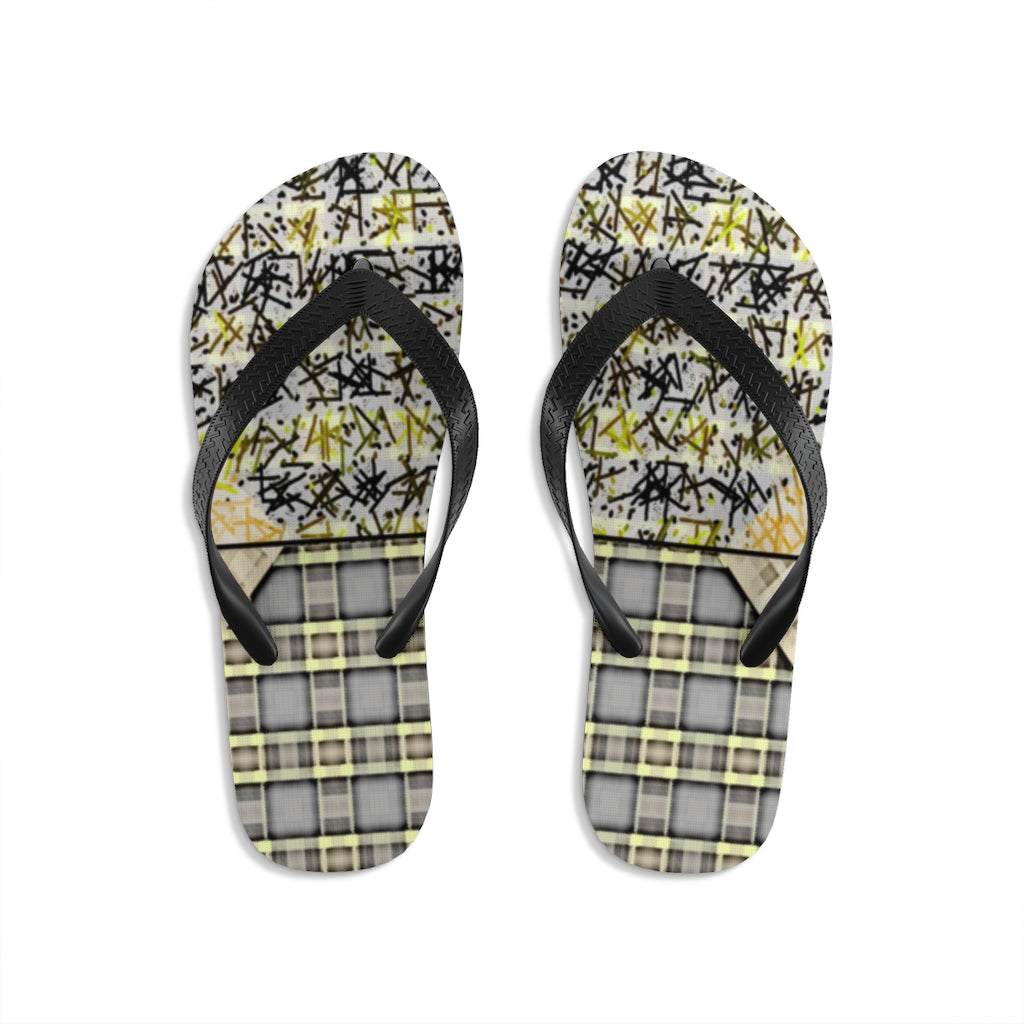 Patchwork Plad Unisex Flip-Flops