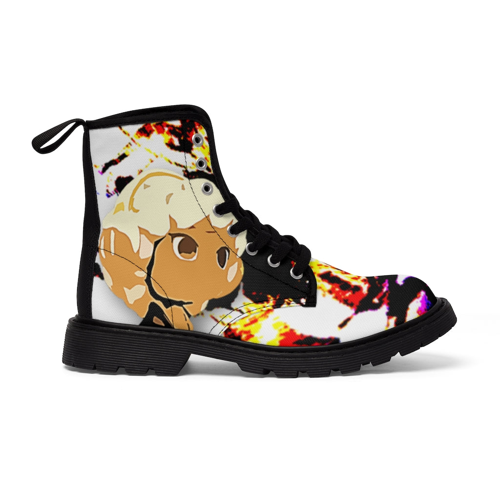 Branded Floral Men's Canvas Boots