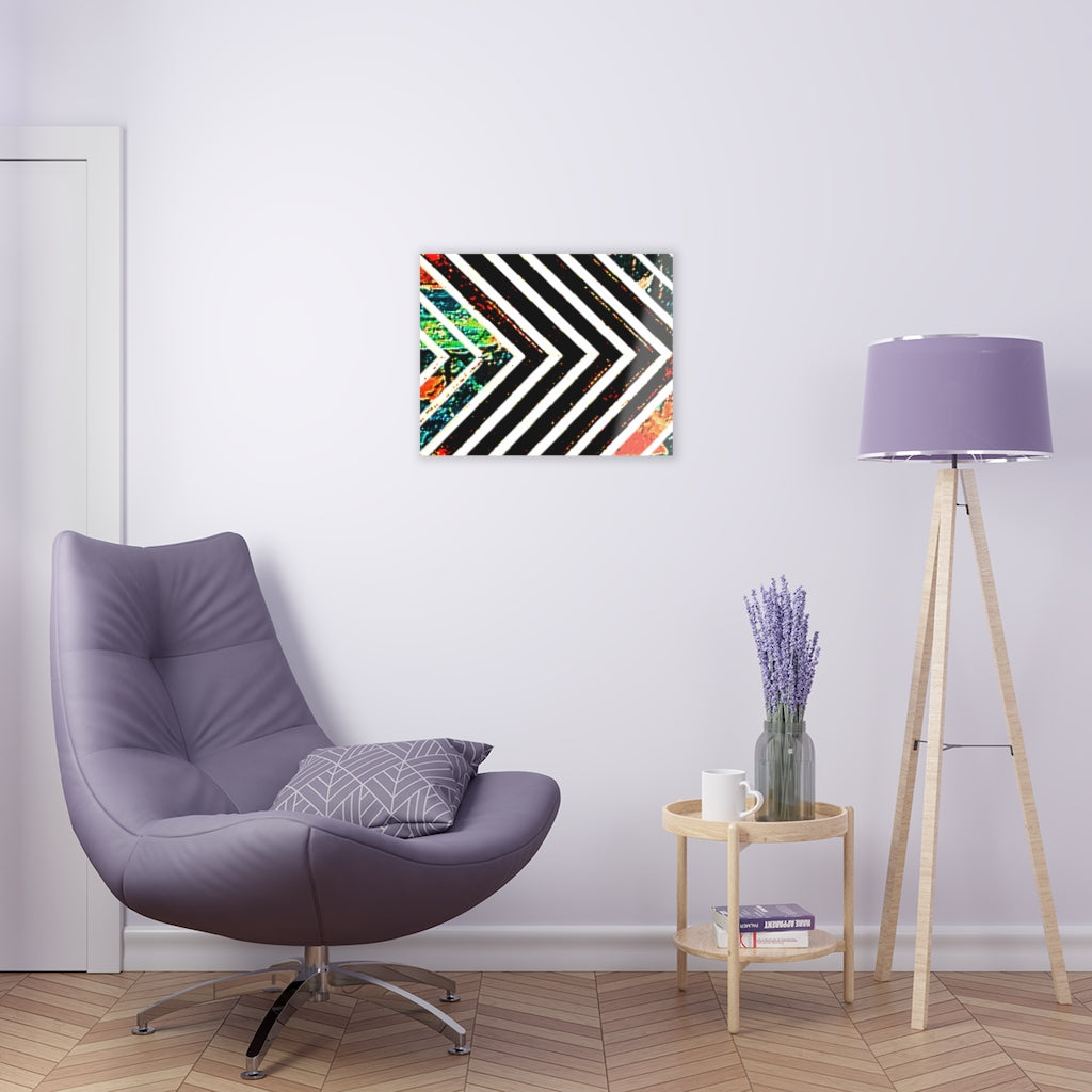 Multi-Colored Striped Acrylic Prints