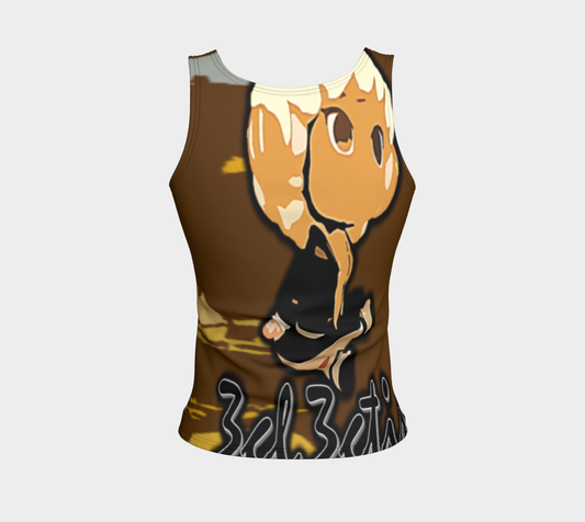 Brown Fitted Tank Top