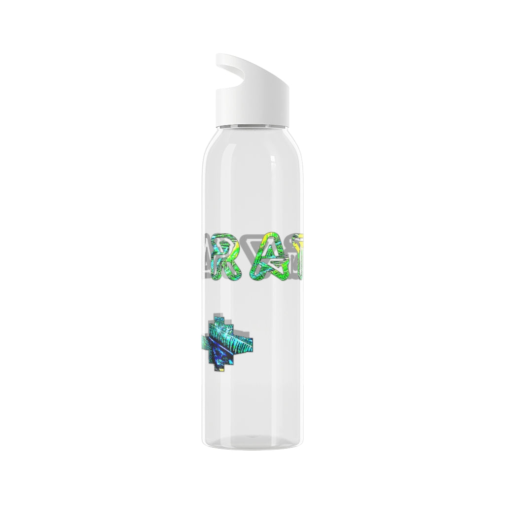 Graphic "Gym Rat" Sky Water Bottle