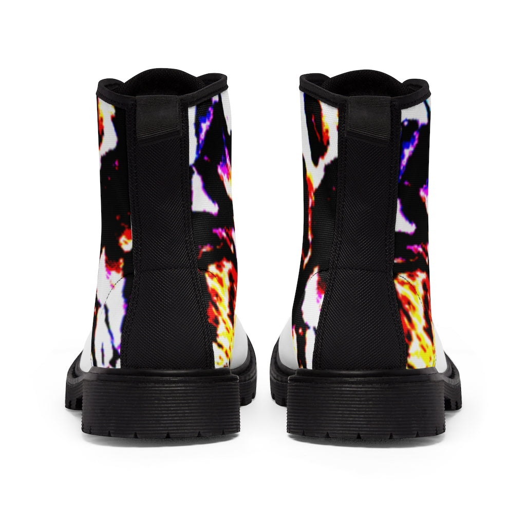 Floral Women's Canvas Boots