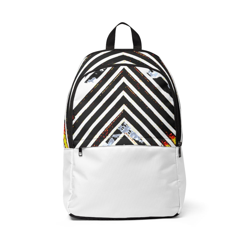 Stripped Unisex Fabric Backpack