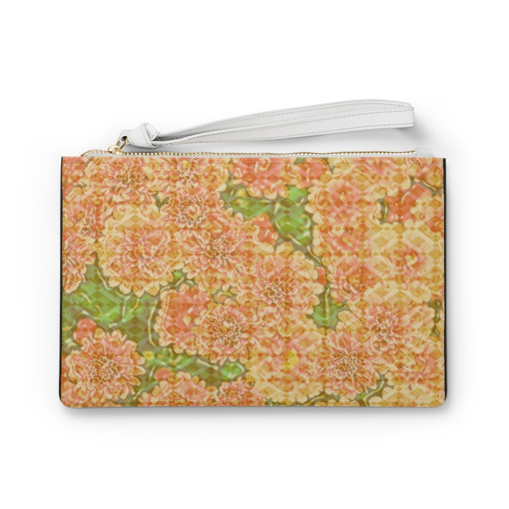 Faded Floral Clutch Bag