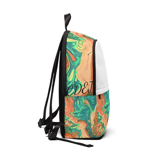 CDEJ Green Marble Unisex Fabric Backpack