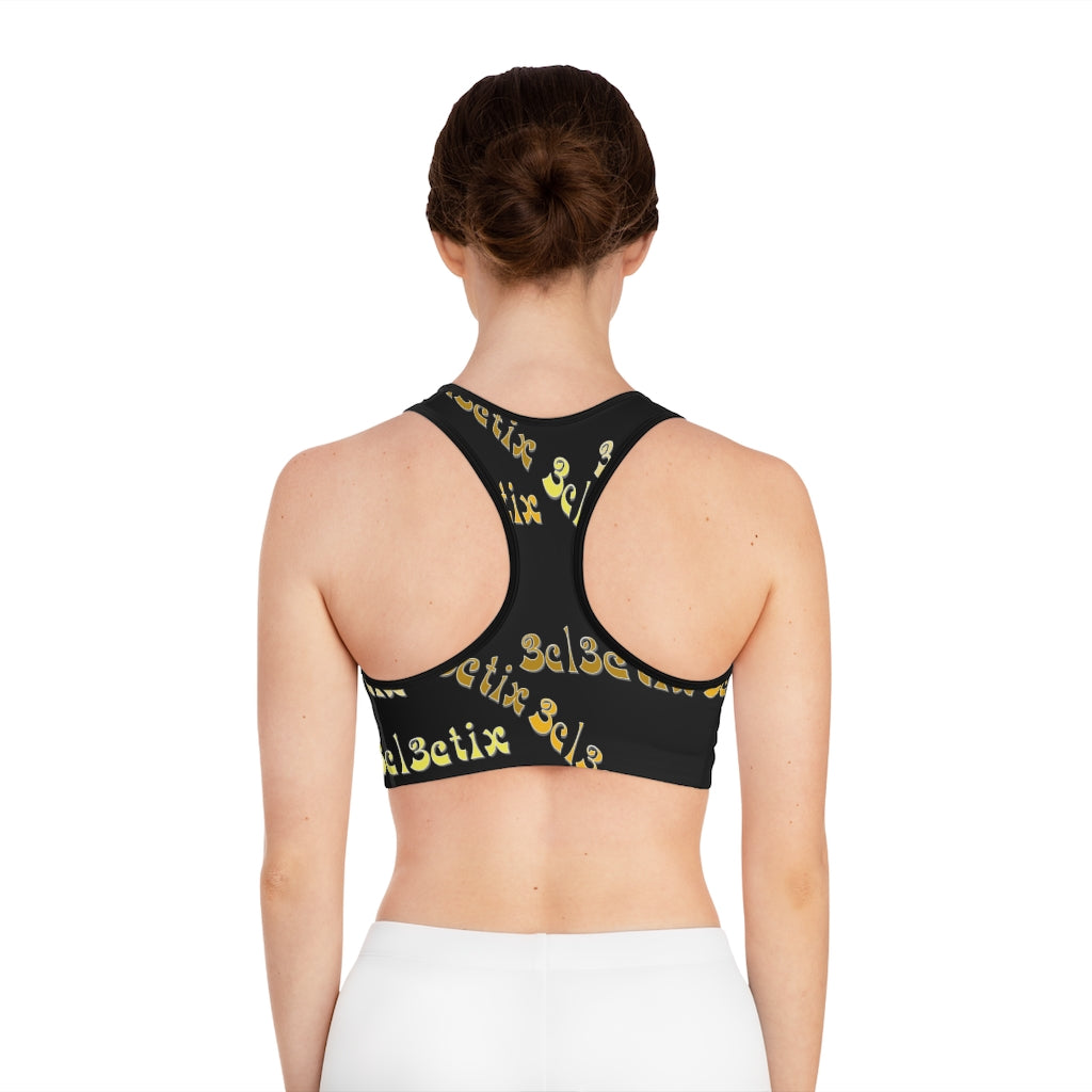 Branded Sports Bra (AOP)