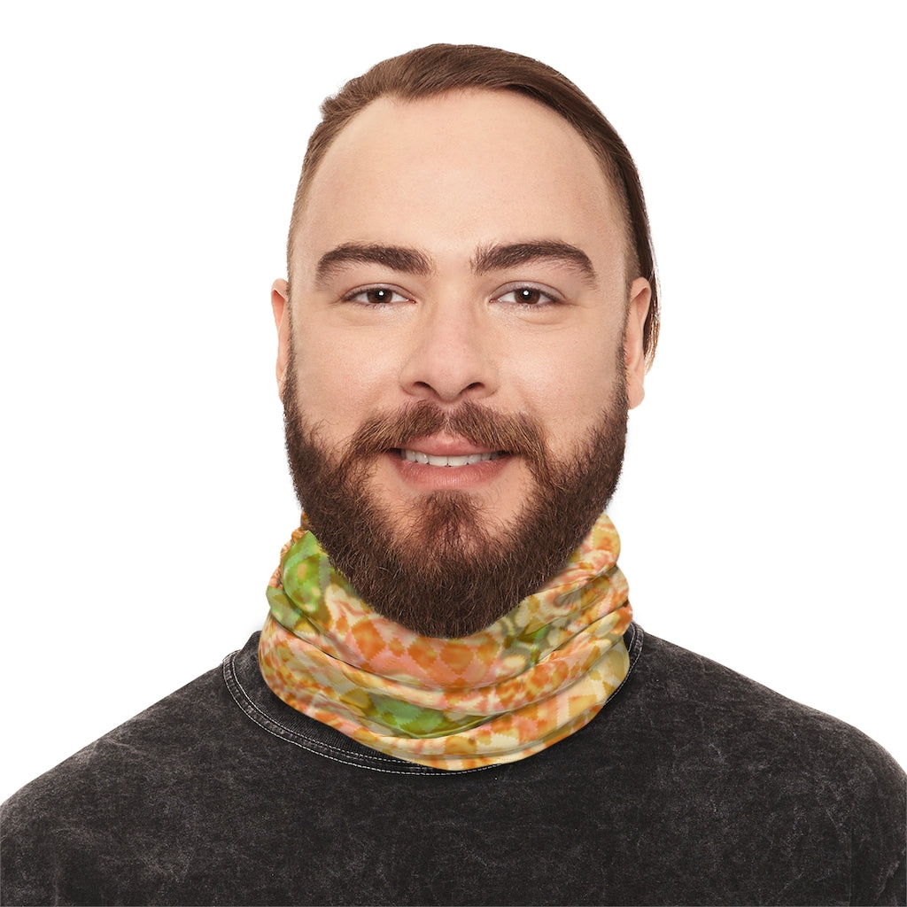 Floral Winter Neck Gaiter With Drawstring