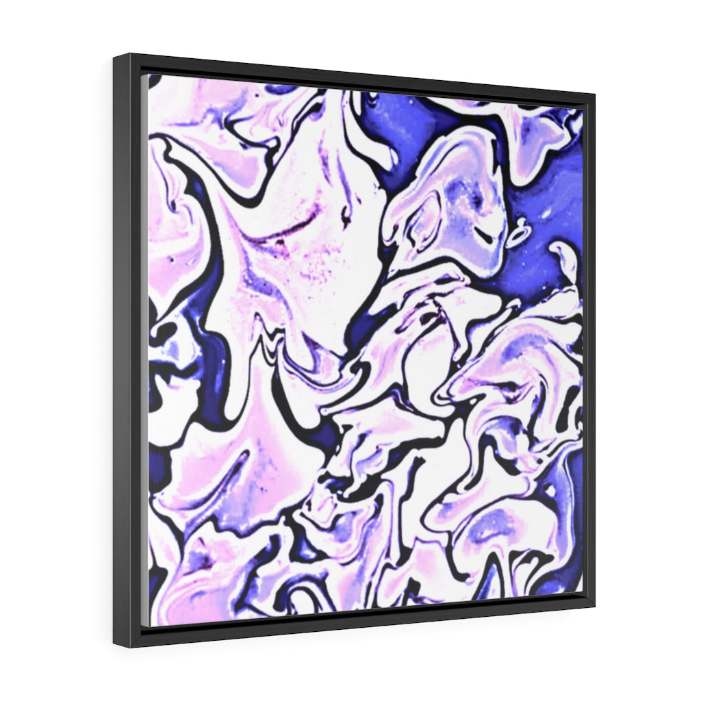 CDEJ Purple Marble Gallery Canvas Wraps, Square Frame