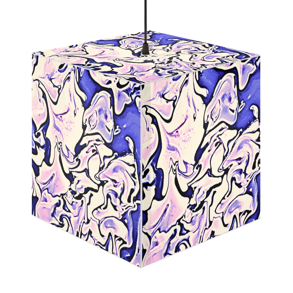 CDEJ Purple Marble Light Cube Lamp