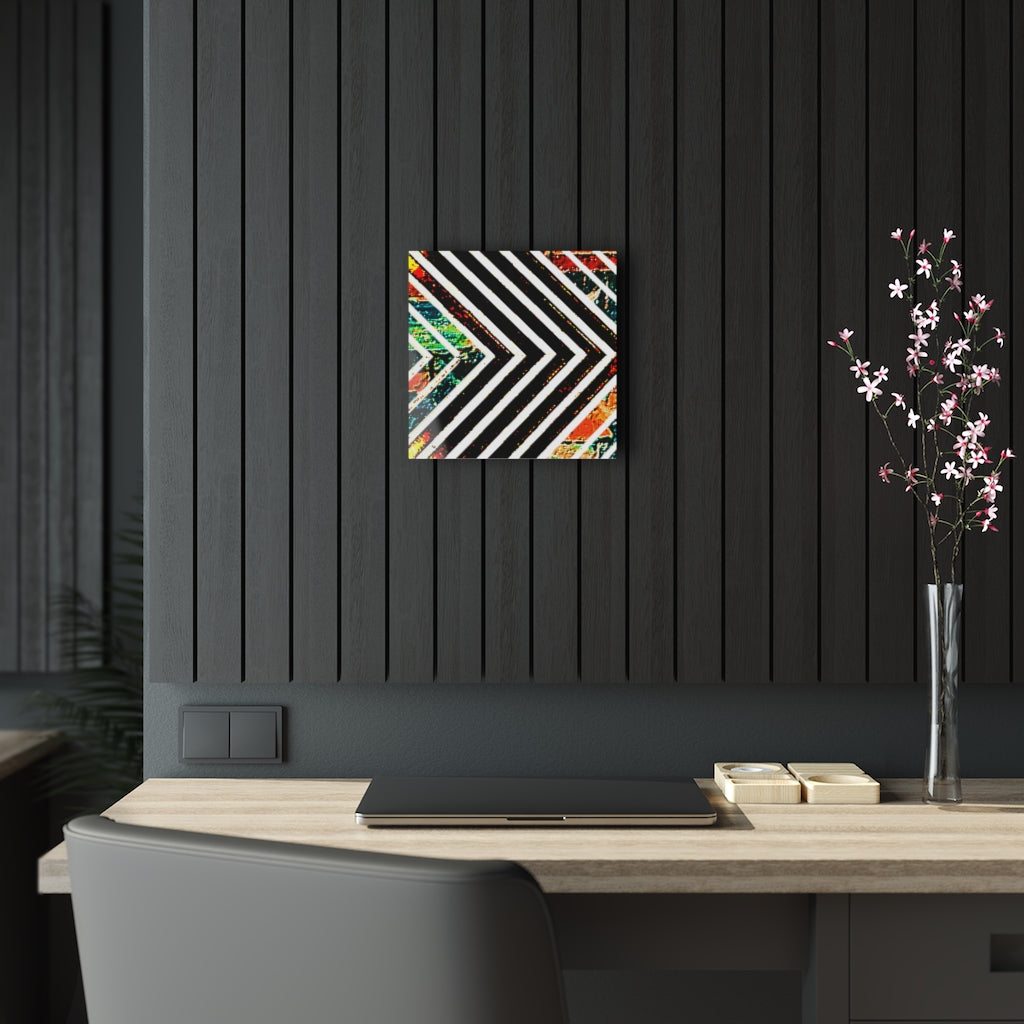 Multi-Colored Striped Acrylic Prints