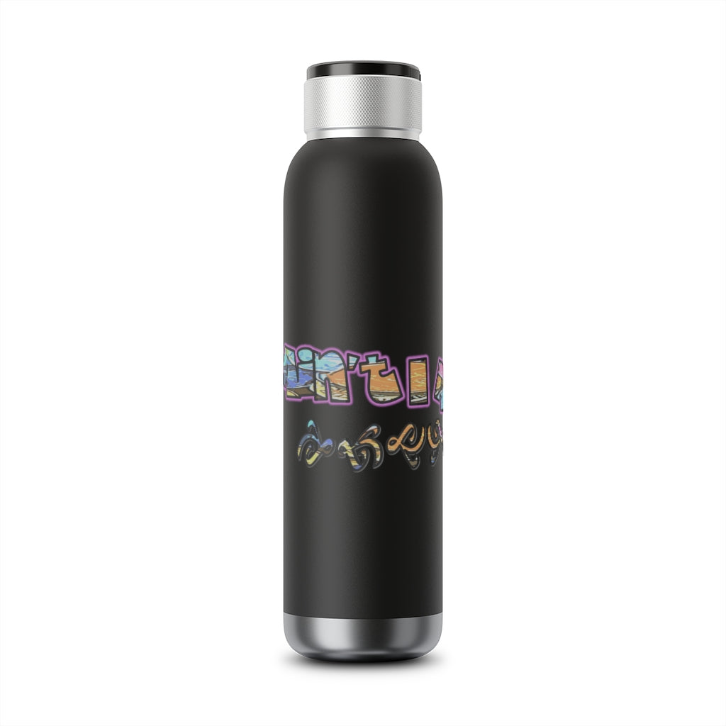 Graphic "Cutie" Soundwave Copper Vacuum Audio Bottle 22oz