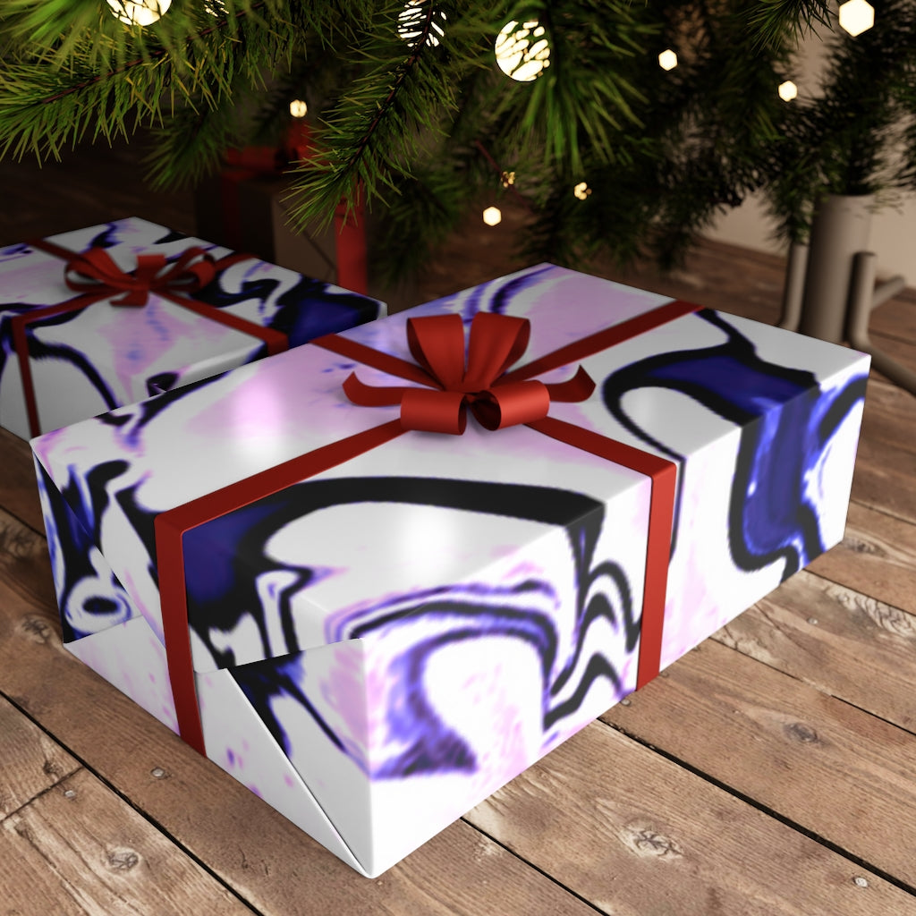 CDEJ Purple Marble Gift Wrapping Paper Sheets, 1pcs