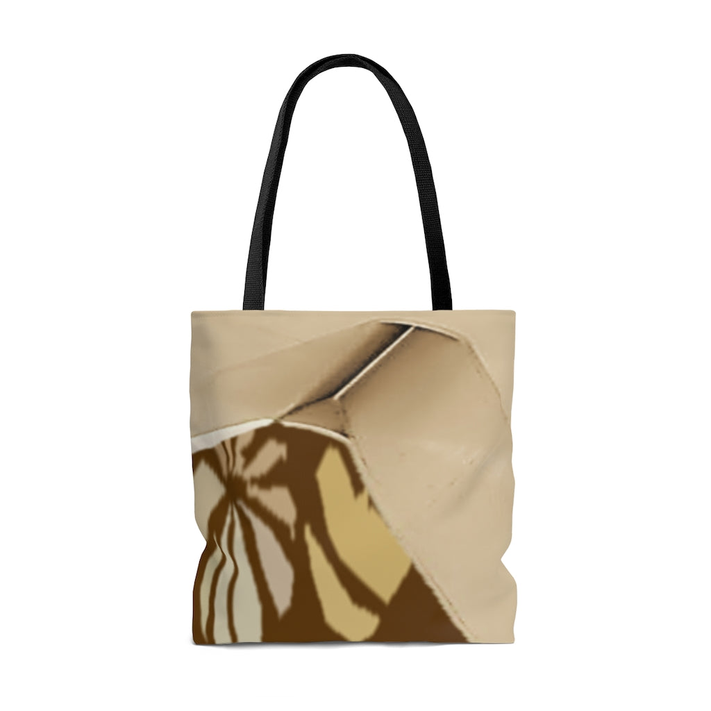 Brown AOP Tote Bag