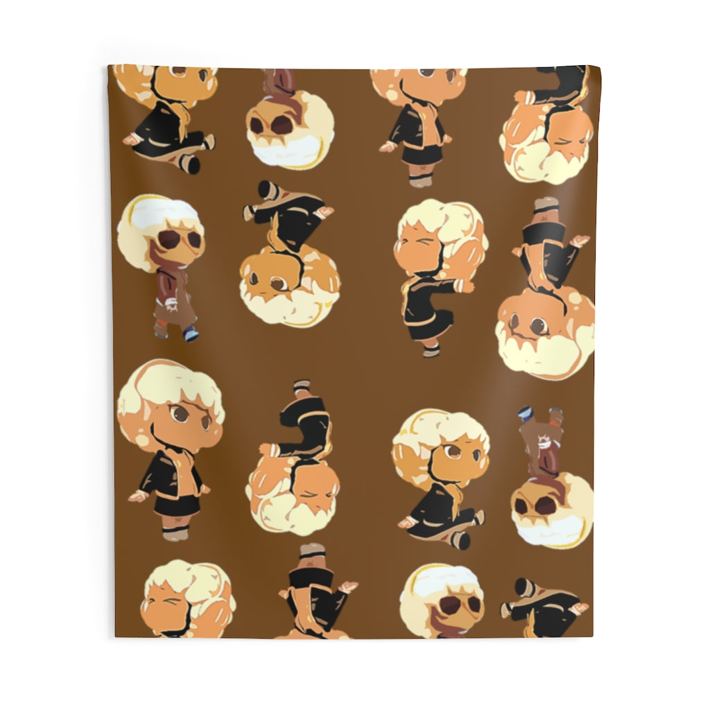 Brown Branded Indoor Wall Tapestries