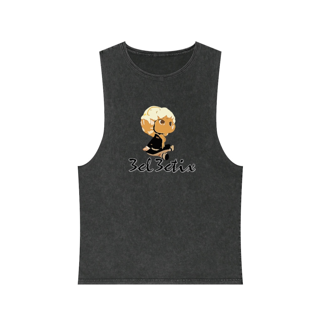 Branded Unisex Stonewash Tank Top