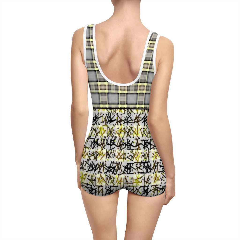 Patchwork Vintage Swimsuit