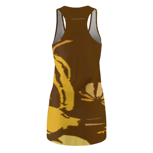 Brown Women's Cut & Sew Racerback Dress