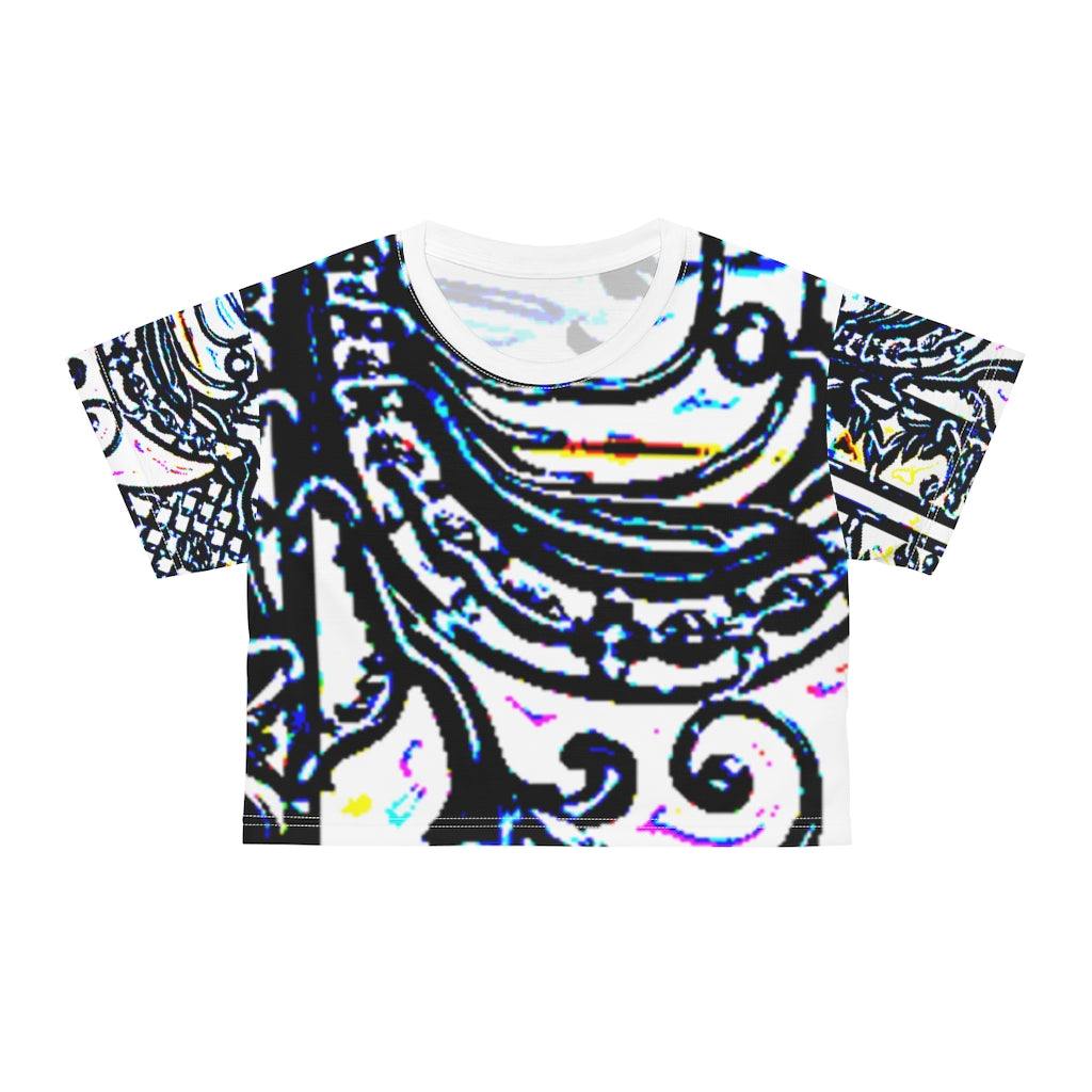 Faux Baroque AOP Crop Tee