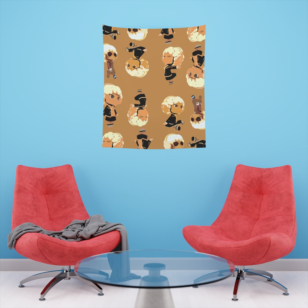 Orange Printed Wall Tapestry