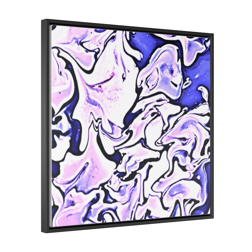 CDEJ Purple Marble Gallery Canvas Wraps, Square Frame