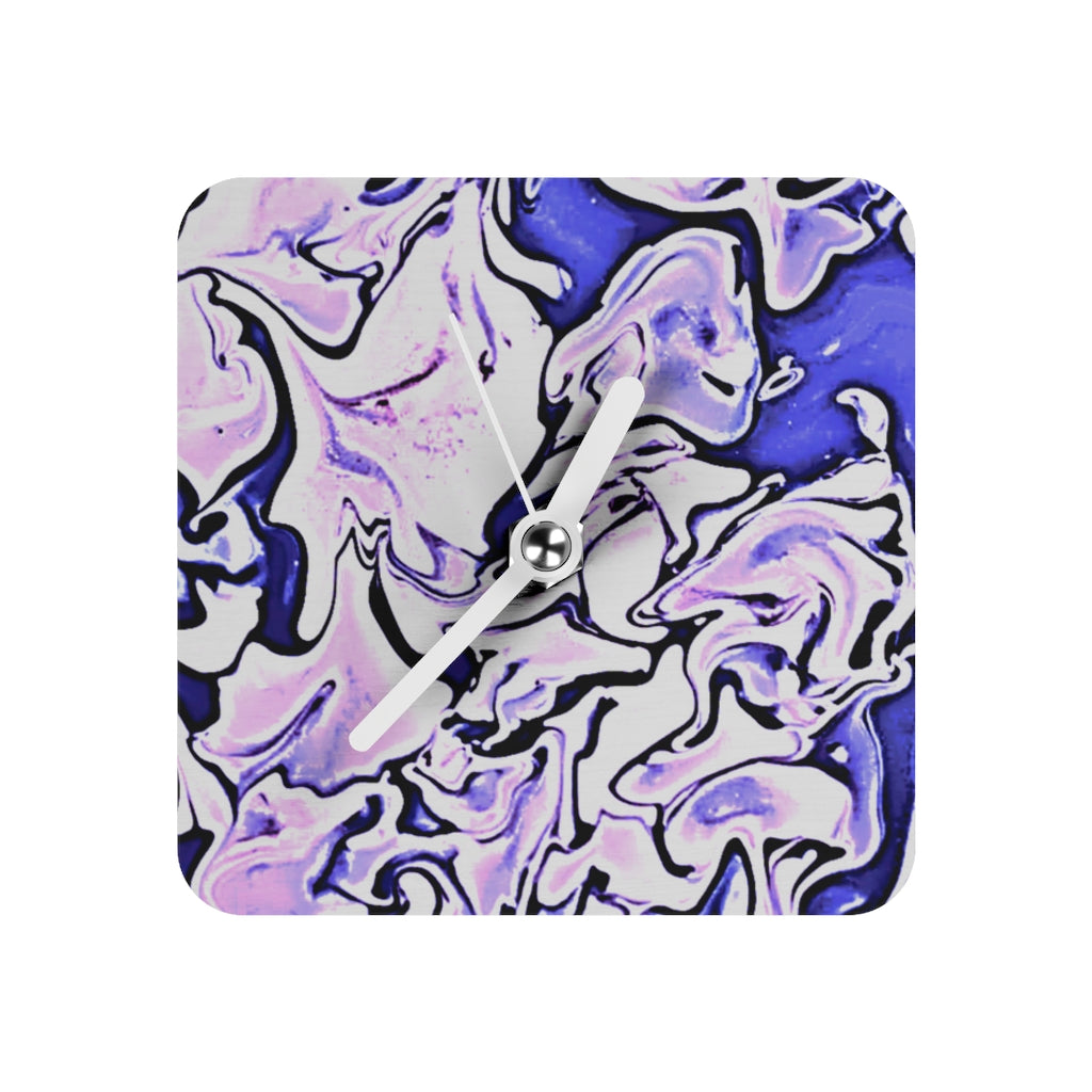 CDEJ Purple Marble Wall Clocks