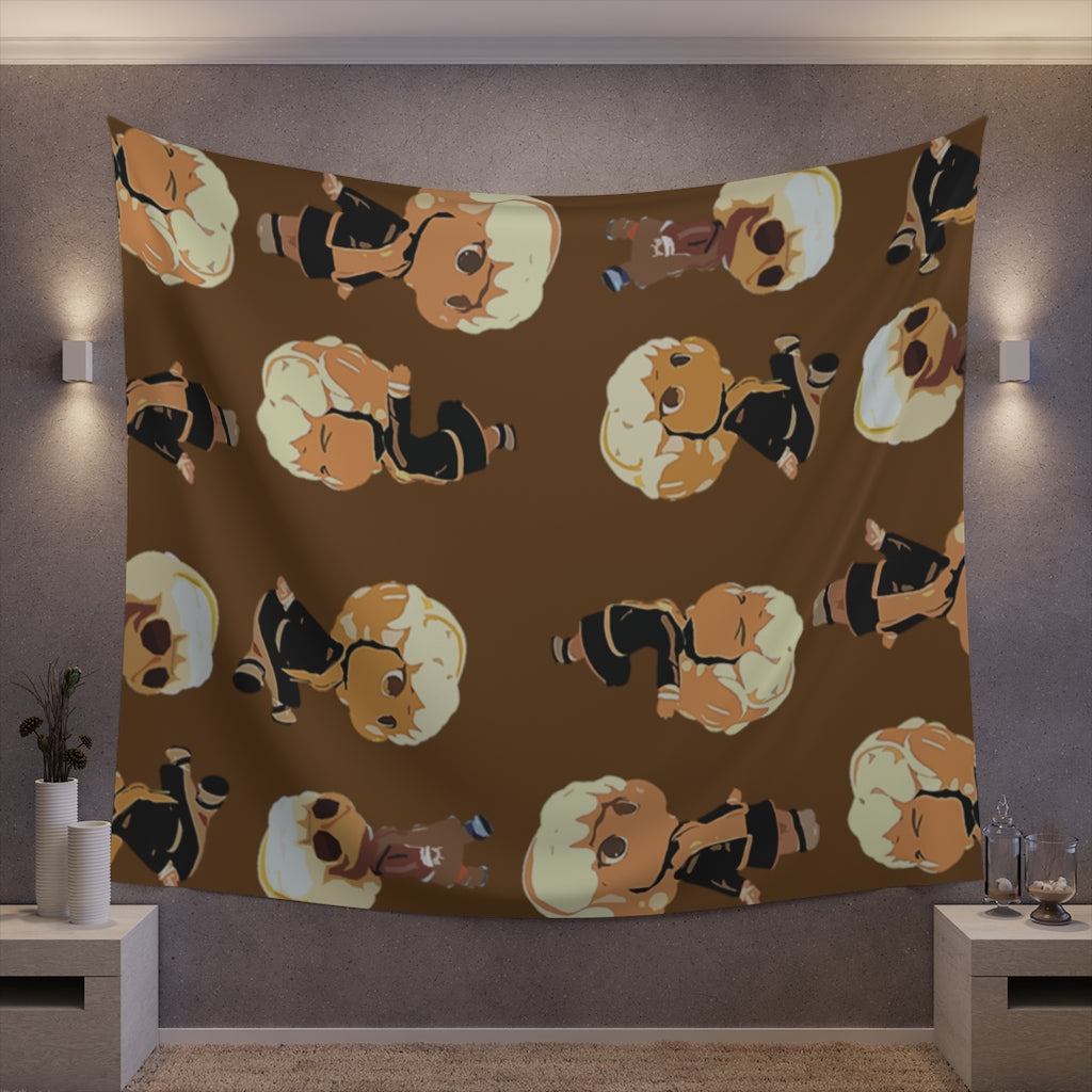 Brown Printed Wall Tapestry