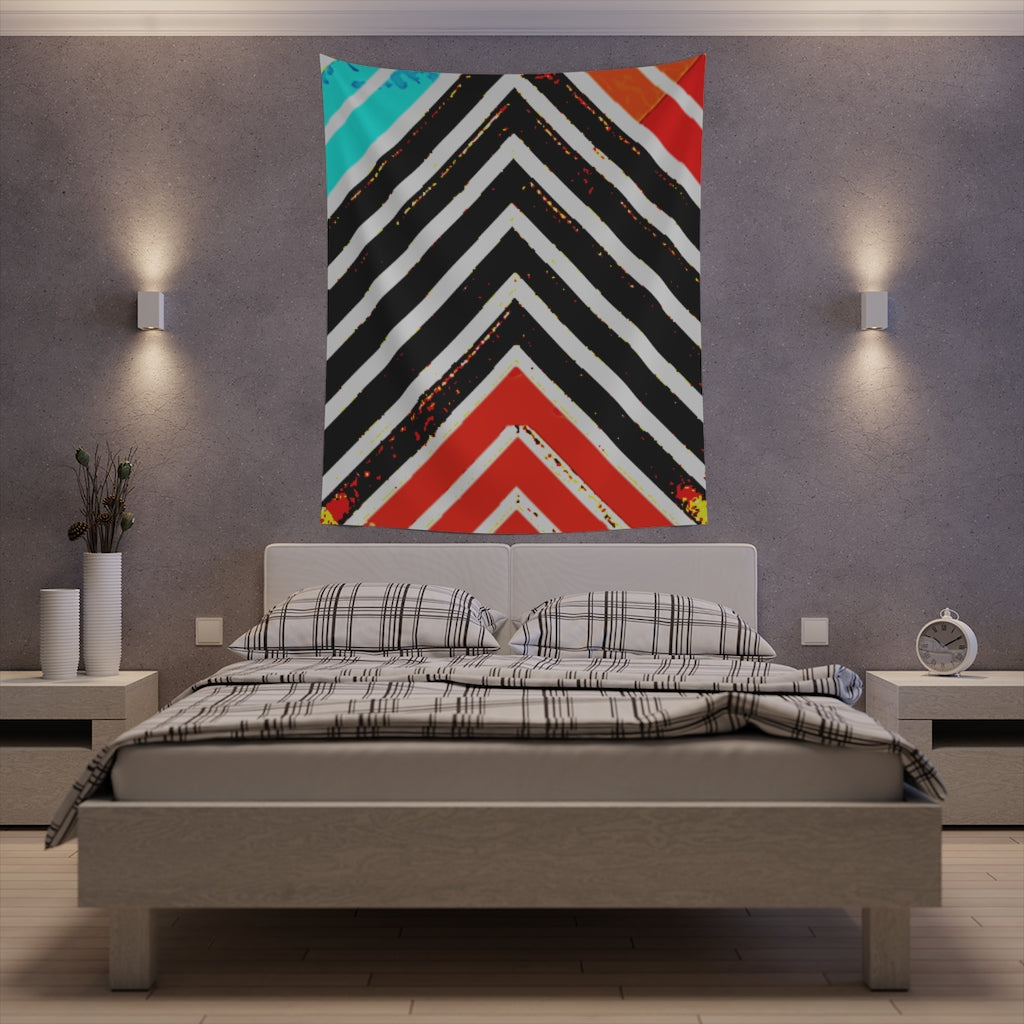 Abstract Stripped Printed Wall Tapestry