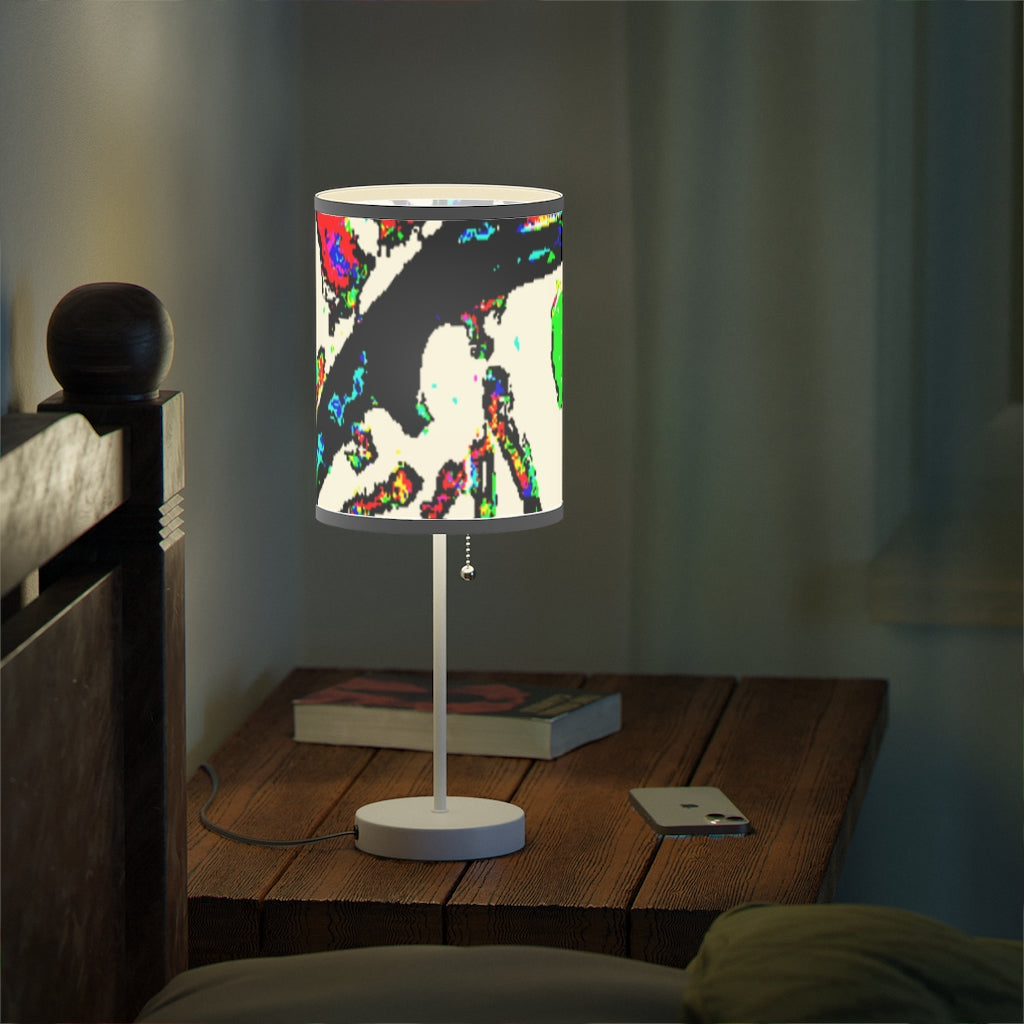 Painted Money Lamp on a Stand, US|CA plug