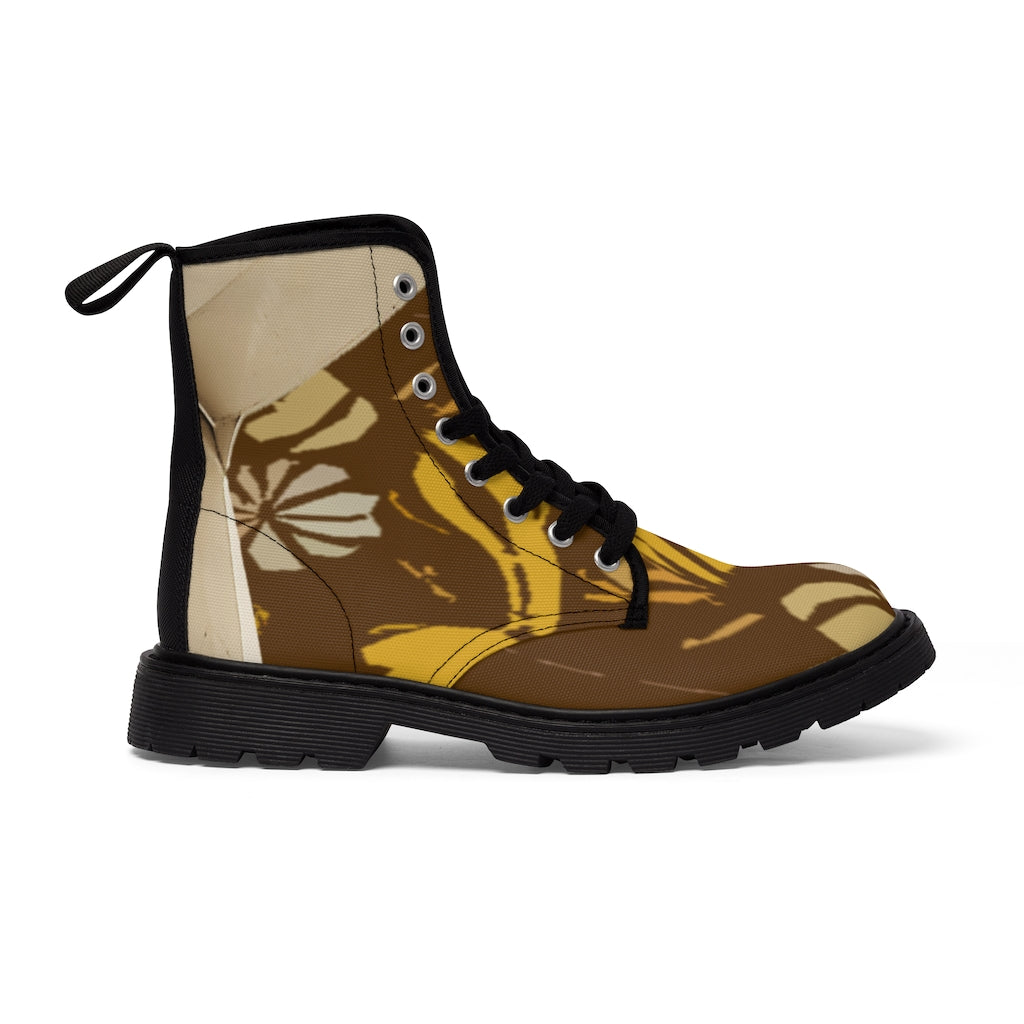 Brown Men's Canvas Boots