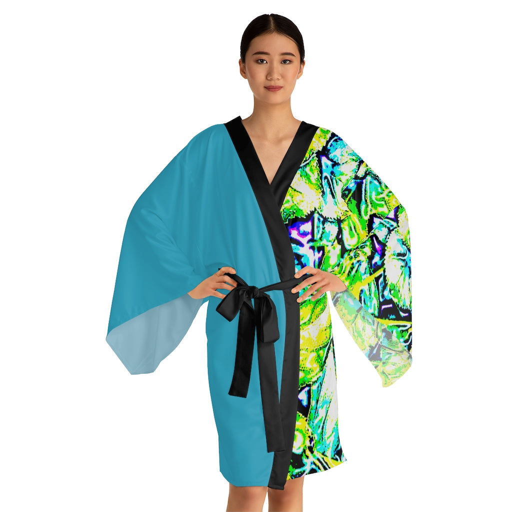 Neon Long Sleeve Kimono Robe