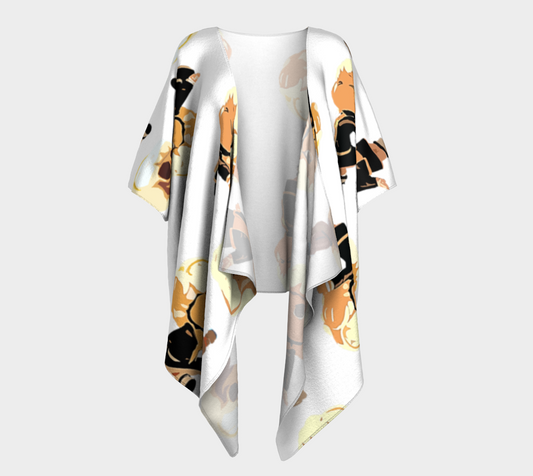 branded draped kimono