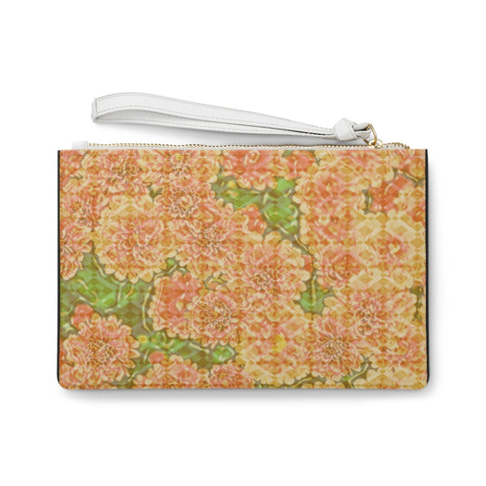 Faded Floral Clutch Bag