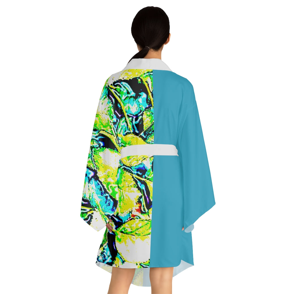 Neon Long Sleeve Kimono Robe