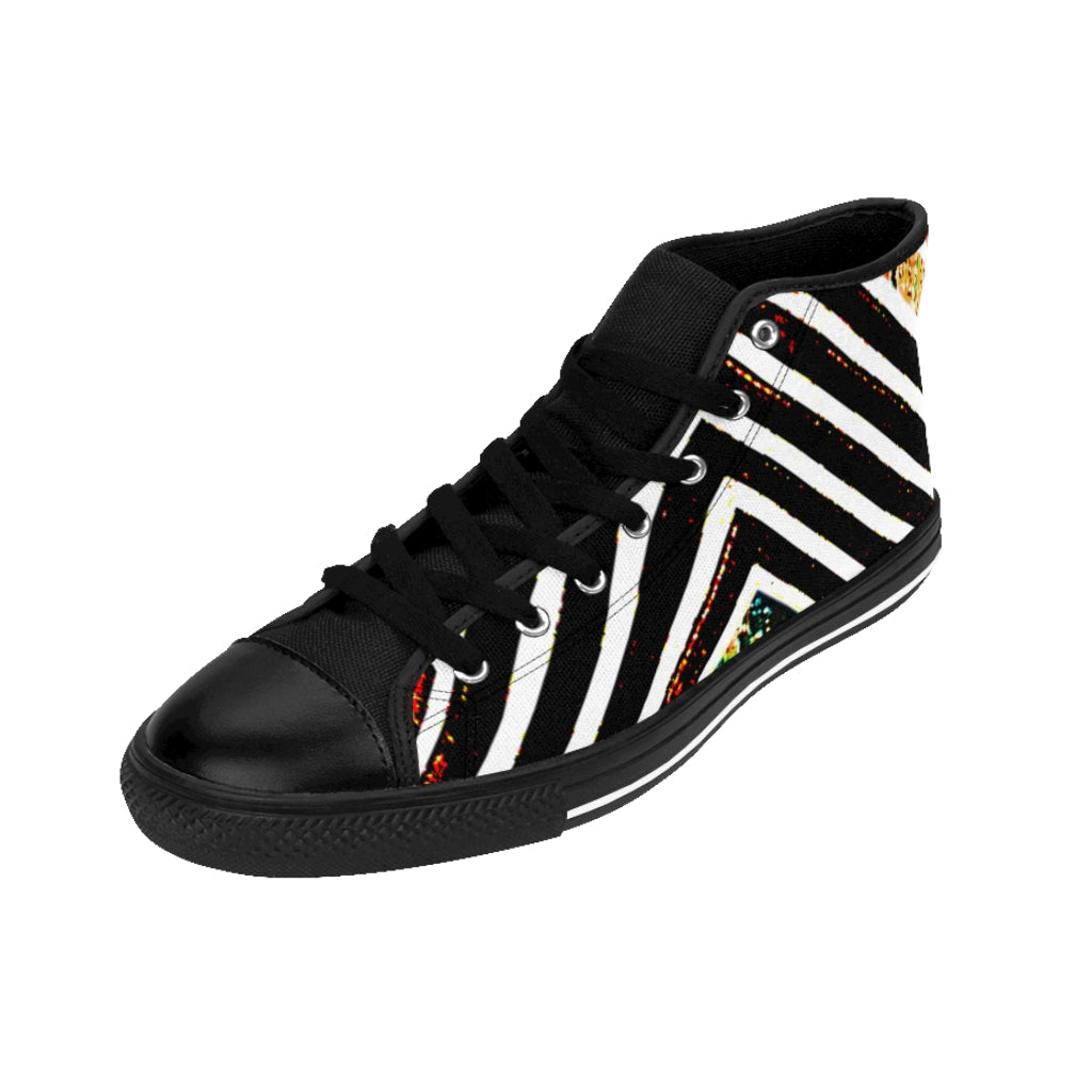 Multi-Stipped Women's High-top Sneakers