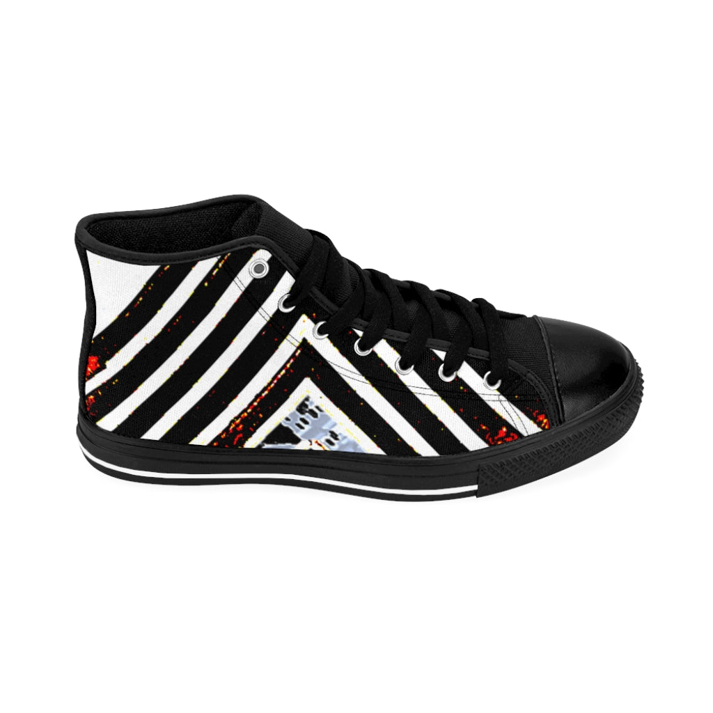 Stripped Men's High-top Sneakers