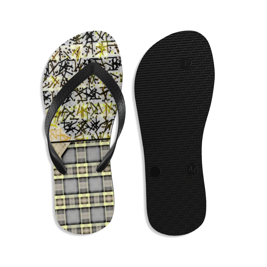 Patchwork Plad Unisex Flip-Flops