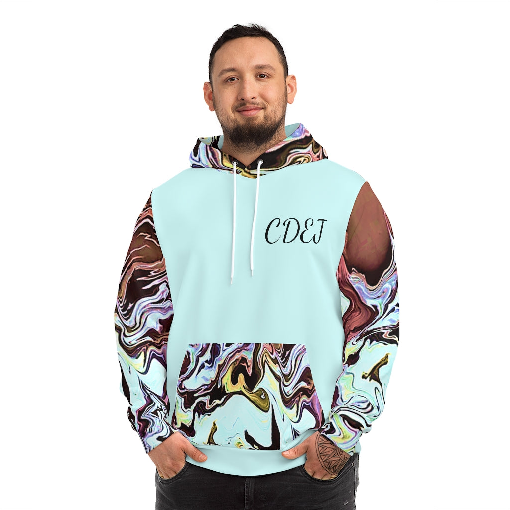 CDEJ Turquoise Marble AOP Fashion Hoodie