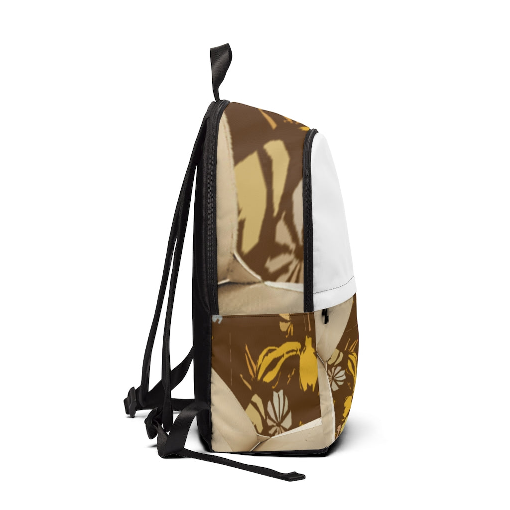 Brown Unisex Fabric Backpack