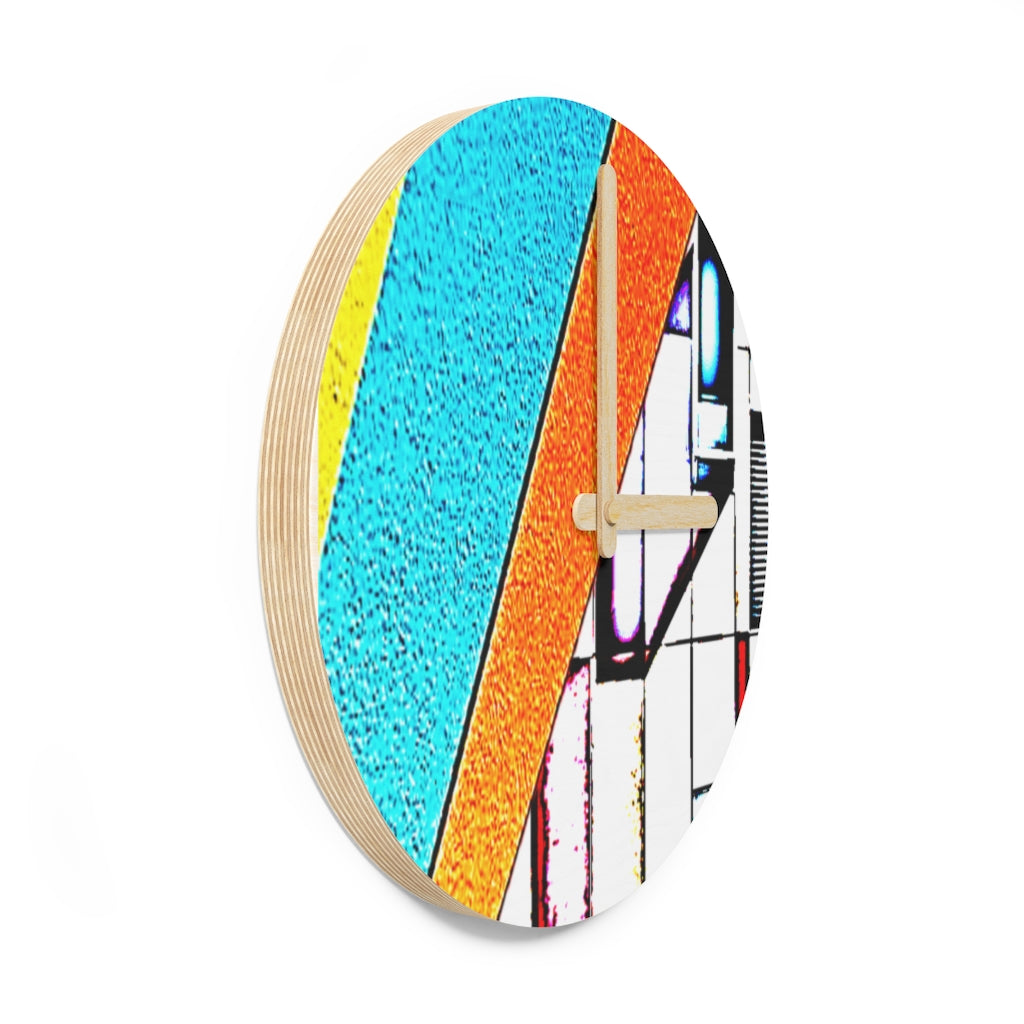 Abstract Wooden Wall Clock