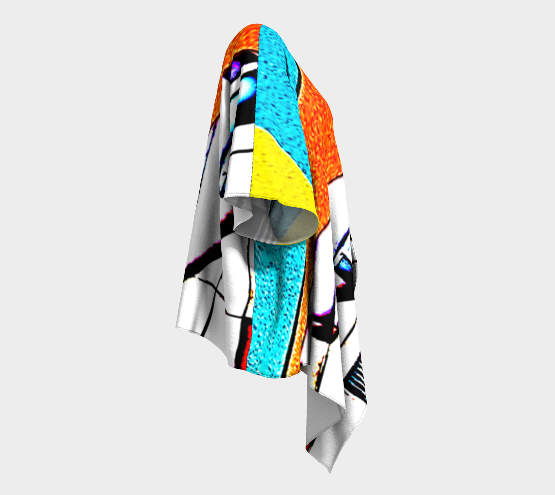 abstract draped kimono