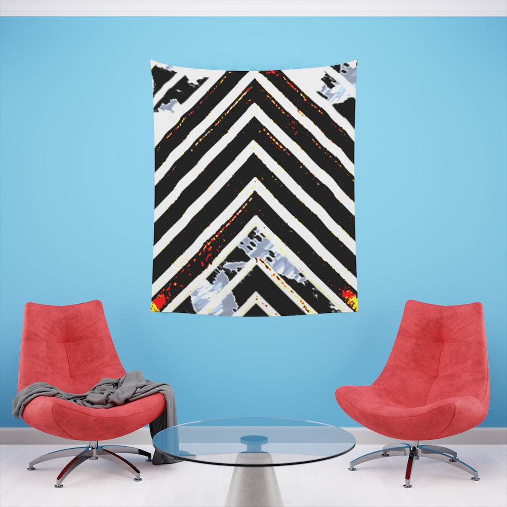 Stripped Printed Wall Tapestry