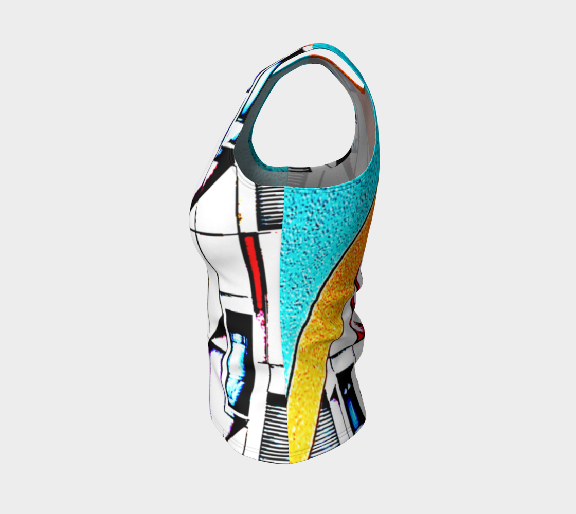 abstract fitted tank top