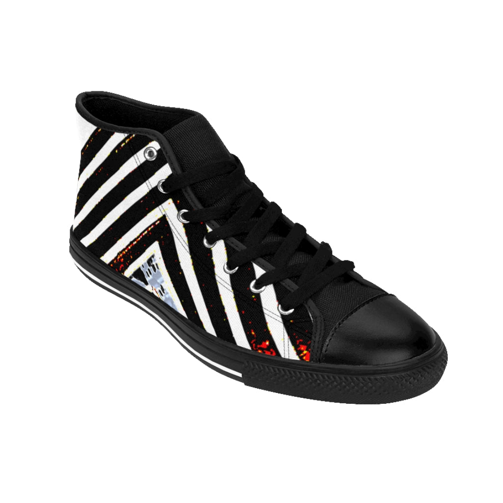 Stripped Men's High-top Sneakers