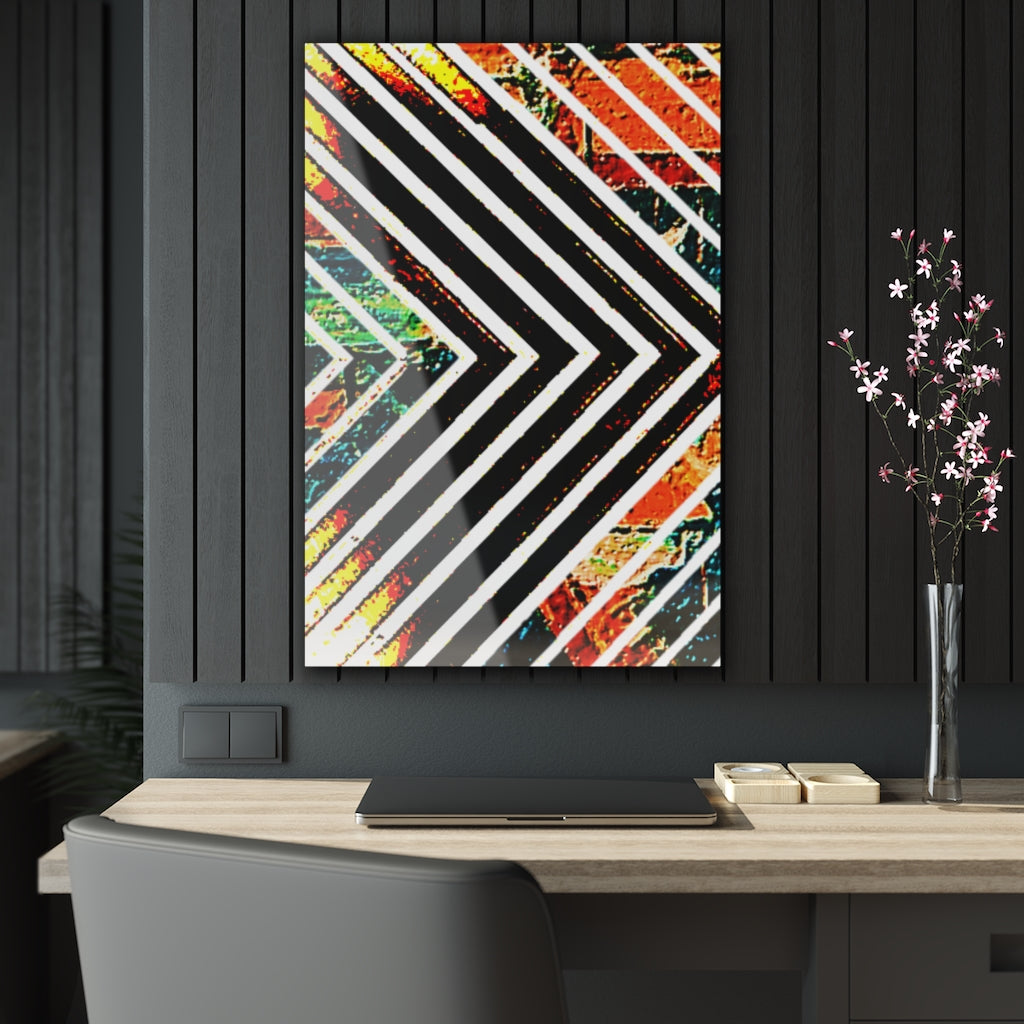 Multi-Colored Striped Acrylic Prints