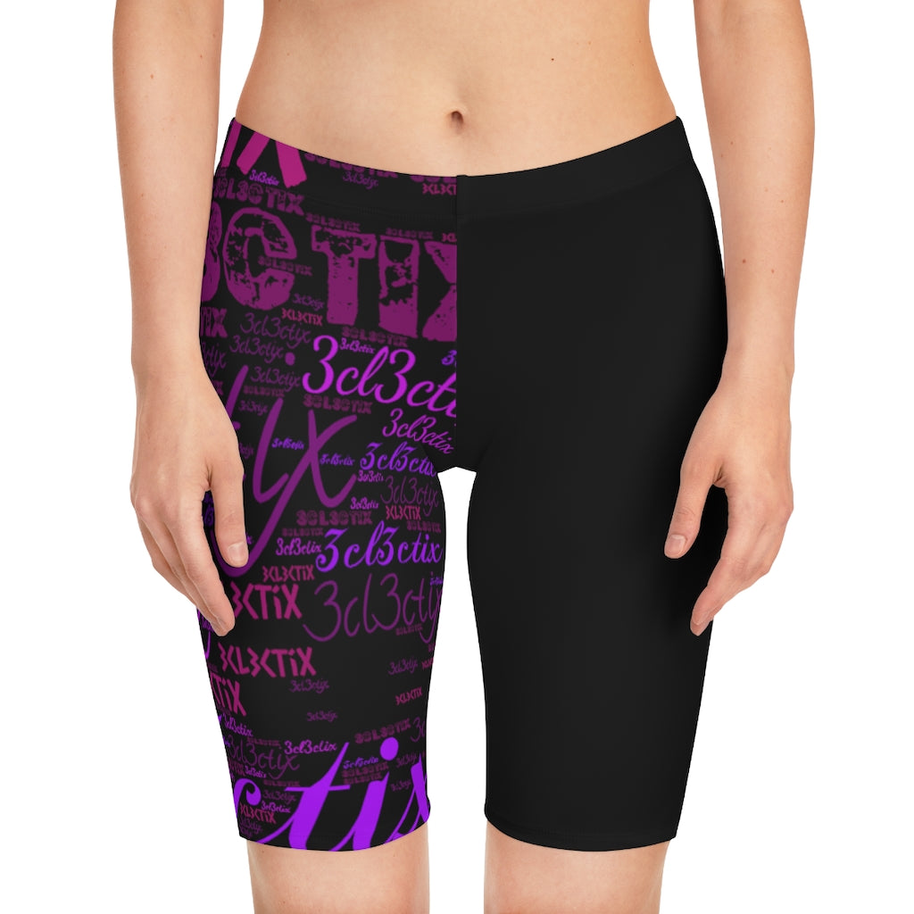 Black Branded Women's Bike Shorts