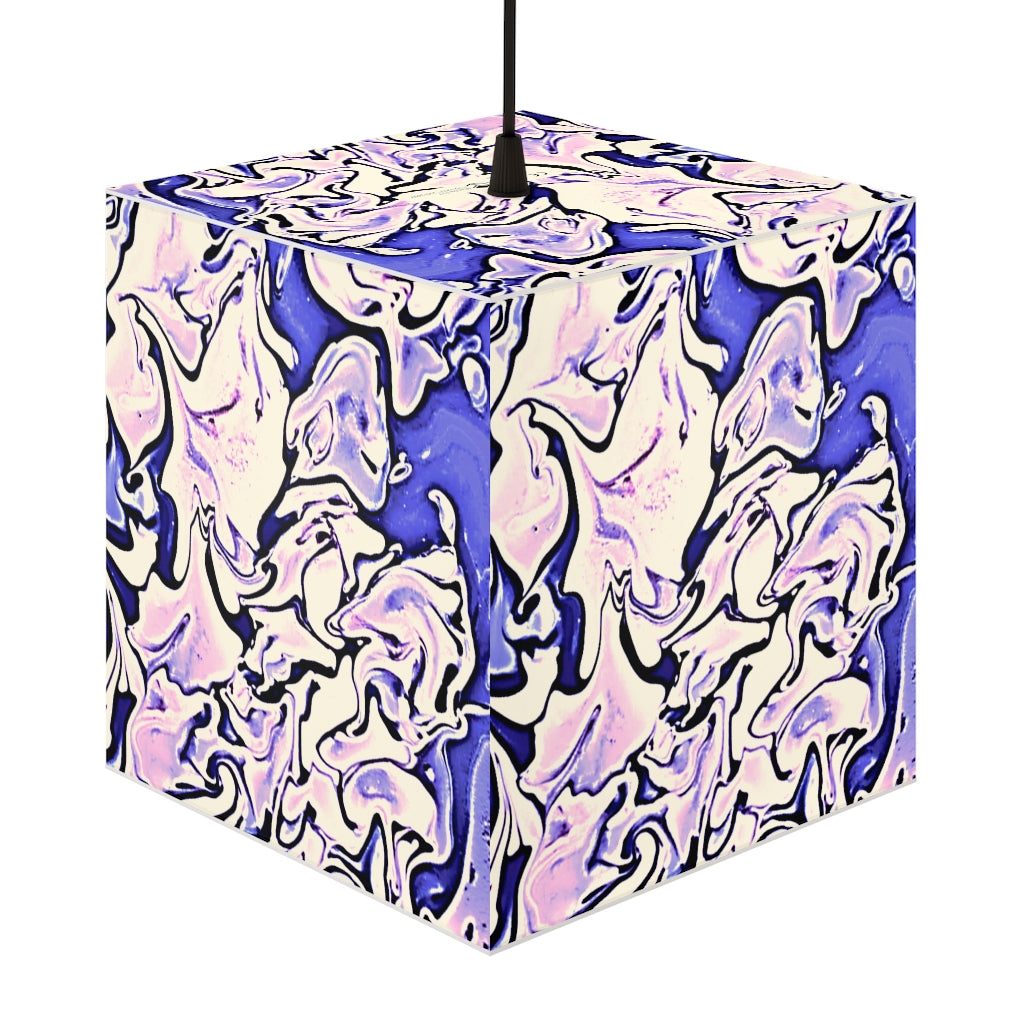 CDEJ Purple Marble Light Cube Lamp