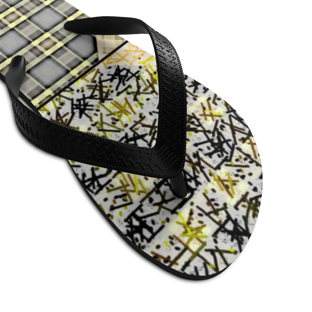 Patchwork Plad Unisex Flip-Flops