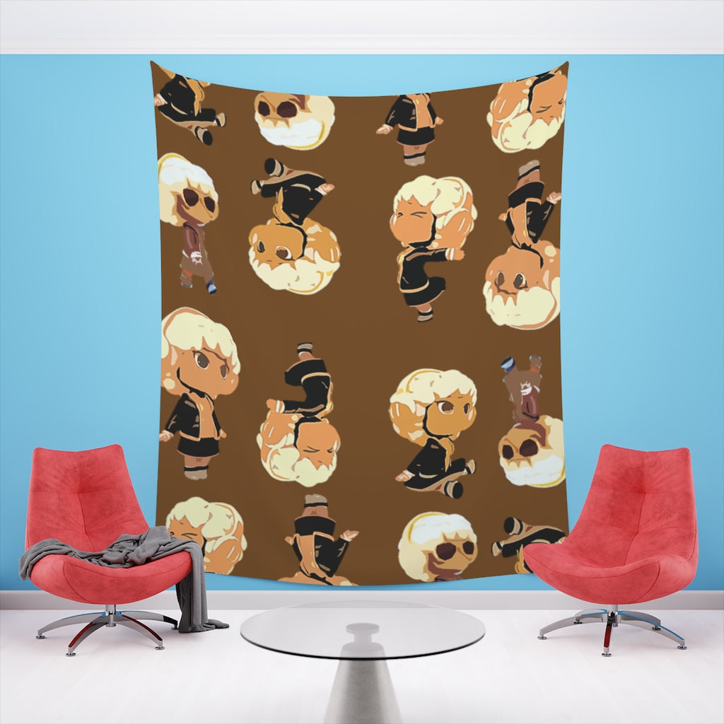 Brown Printed Wall Tapestry