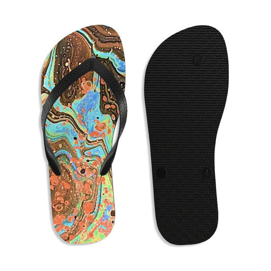 CDEJ Brown Unisex Flip-Flops